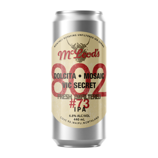Picture of McLeod's 802 Fresh Unfiltered #73 IPA Can 440ml