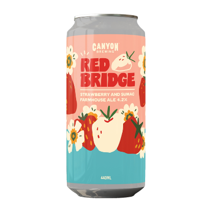 Picture of Canyon Brewing Red Bridge Strawberry & Sumac Ale Can 440ml
