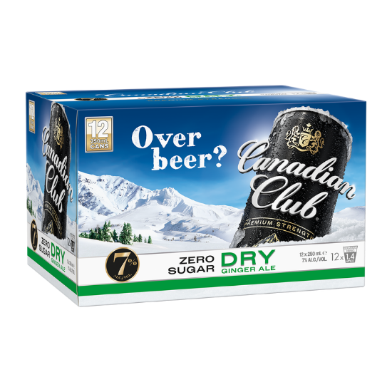 Picture of Canadian Club Zero Sugar Dry 7% Cans 12x250ml