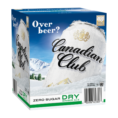 Picture of Canadian Club Zero Sugar Dry 4.8% Cans 18x330ml