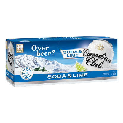 Picture of Canadian Club Soda & Lime 4.8% Cans 10x330ml