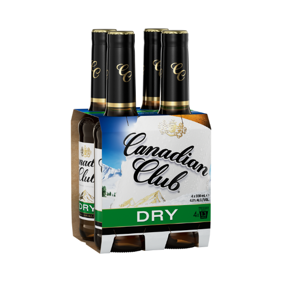 Picture of Canadian Club & Dry 4.8% Bottles 4x330ml