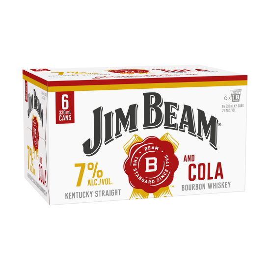 Picture of Jim Beam & Cola 7% Cans 6x330ml