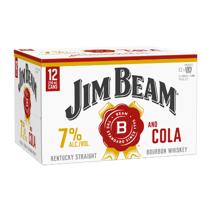 Picture of Jim Beam & Cola 7% Cans 12x250ml
