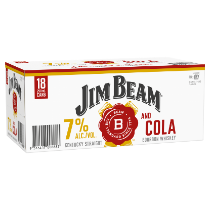 Picture of Jim Beam & Cola 7% Cans 18x250ml