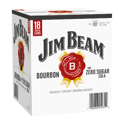 Picture of Jim Beam & Zero Sugar Cola 4.8% Cans 18x330ml