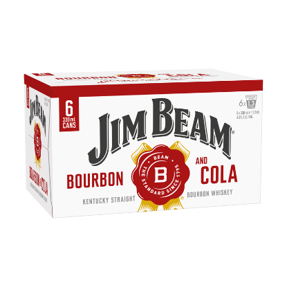 Picture of Jim Beam & Cola 4.8% Cans 6x330ml