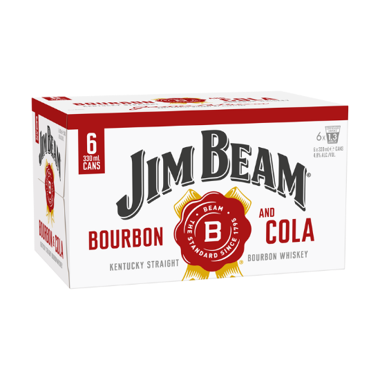Picture of Jim Beam & Cola 4.8% Cans 6x330ml