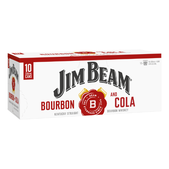 Picture of Jim Beam & Cola 4.8% Cans 10x330ml