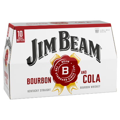Picture of Jim Beam & Cola 4.8% Bottles 10x330ml