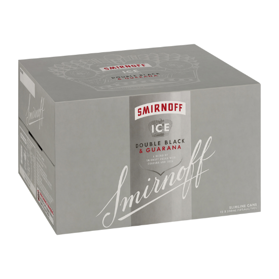 Picture of Smirnoff Ice Double Black & Guarana 7% Cans 12x250ml