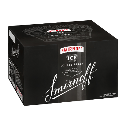 Picture of Smirnoff Ice Double Black 7% Cans 12x250ml