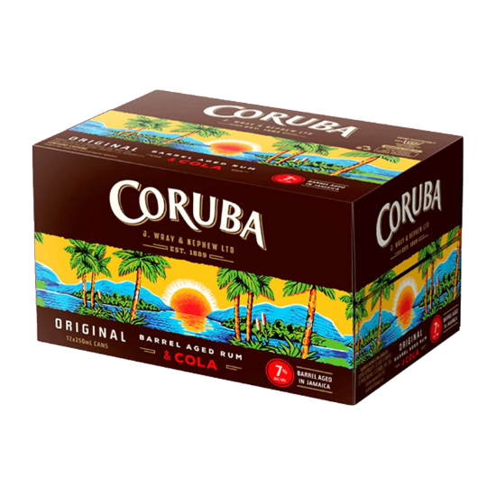 Picture of Coruba Dark Rum & Cola 7% Cans 12x250ml