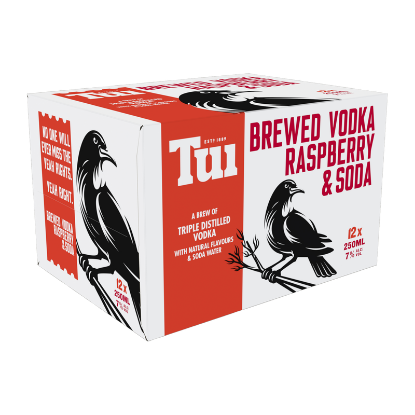 Picture of Tui Vodka Raspberry & Soda 7% Cans 12x250ml