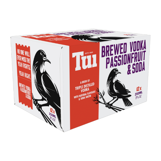 Picture of Tui Vodka Passionfruit & Soda 7% Cans 12x250ml