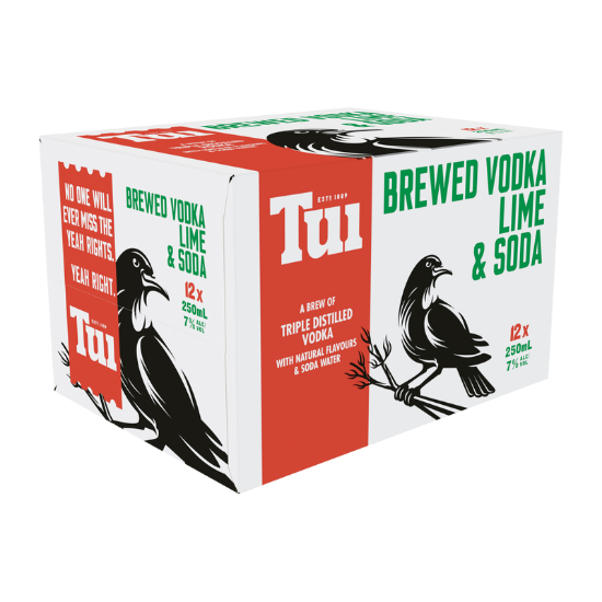 Picture of Tui Vodka Lime & Soda 7% Cans 12x250ml
