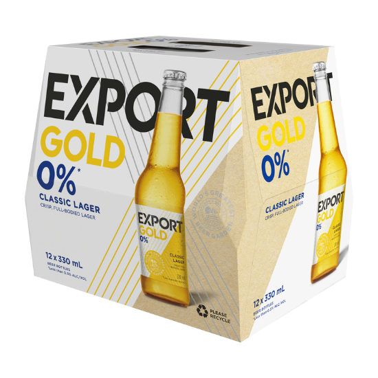 Picture of Export Gold 0% Classic Lager Bottles 12x330ml