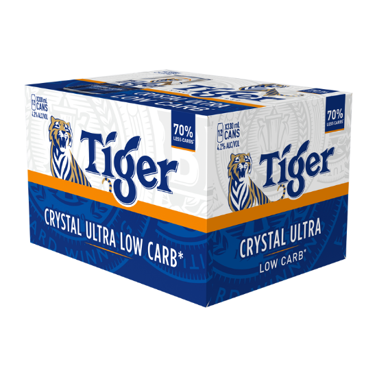 Picture of Tiger Crystal Ultra Low Carb Cans 12x330ml