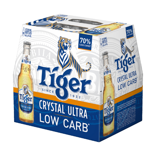 Picture of Tiger Crystal Ultra Low Carb Bottles 12x330ml