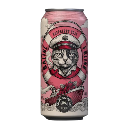 Picture of Shining Peak Brewing Saline Feline Raspberry Gose Can 440ml