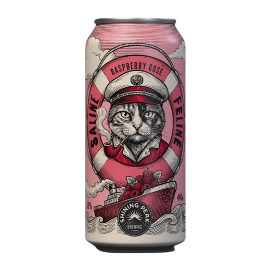 Picture of Shining Peak Brewing Saline Feline Raspberry Gose Can 440ml
