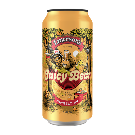 Picture of Emerson's Juicy Bear Tangelo IPA Can 440ml