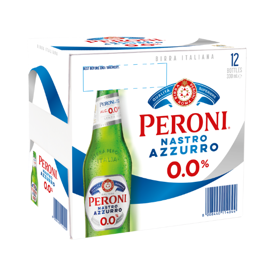 Picture of Peroni Nastro Azzurro 0.0% Bottles 12x330ml