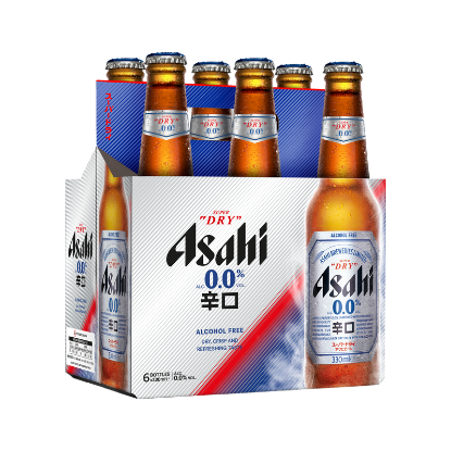 Picture of Asahi Super Dry 0.0% Alcohol Free Bottles 6x330ml
