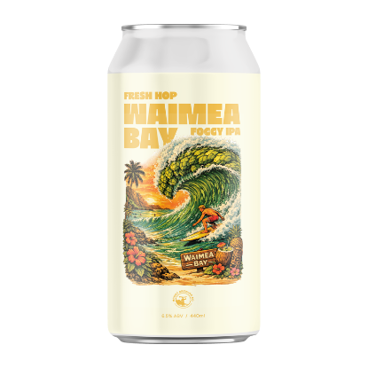 Picture of Mount Brewing Co. Fresh Hop Waimea Bay Foggy IPA Can 440ml