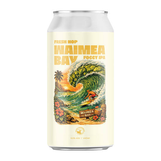 Picture of Mount Brewing Co. Fresh Hop Waimea Bay Foggy IPA Can 440ml