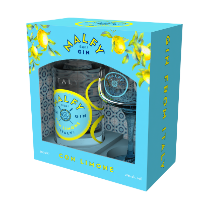 Picture of Malfy Con Limone Gin & Copa Glass Gift Pack 700ml