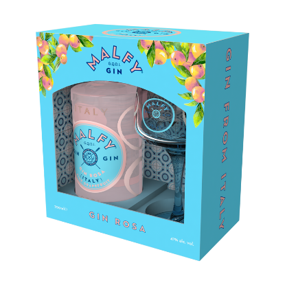 Picture of Malfy Rosa Sicilian Pink Grapefruit Gin & Copa Glass Gift Pack 700ml