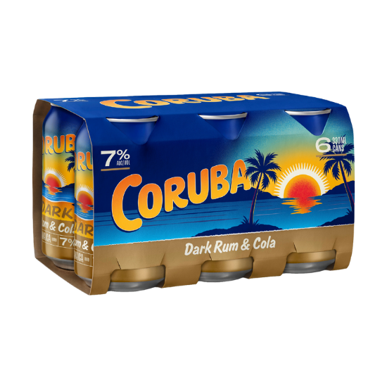 Picture of Coruba Dark Rum & Cola 7% Cans 6x330ml