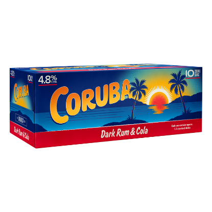 Picture of Coruba Dark Rum & Cola 4.8% Cans 10x330ml