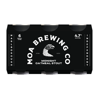 Picture of Moa Brewing Co Midnight Oatmeal Stout Cans 6x330ml