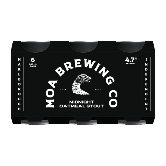 Picture of Moa Brewing Co Midnight Oatmeal Stout Cans 6x330ml