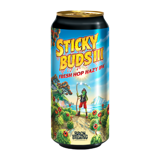 Picture of Bach Brewing Sticky Buds III Fresh Hop Hazy IPA Can 440ml