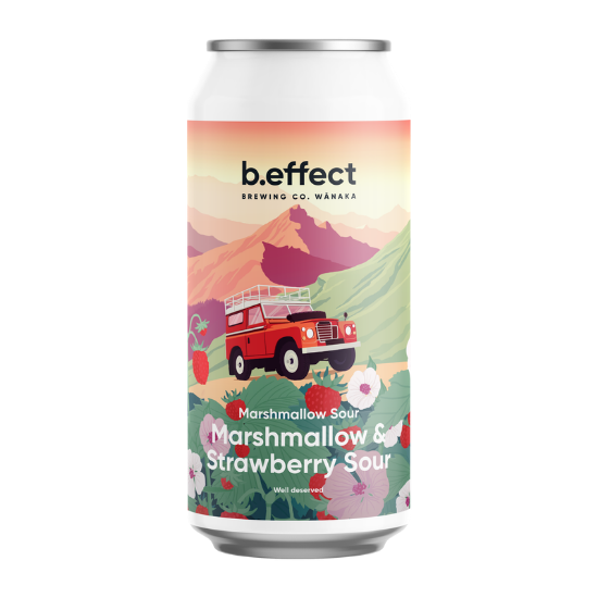 Picture of B.Effect Marshmallow & Strawberry Sour Can 440ml