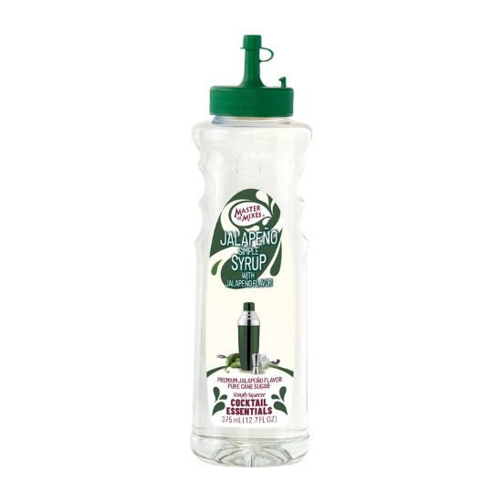 Picture of Master of Mixes Cocktail Essentials Jalapeño Simple Syrup Bottle 375ml