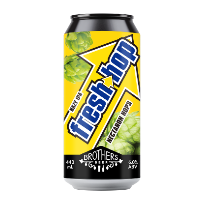 Picture of Brothers Beer Fresh Hop Hazy IPA Nectaron Hops Can 440ml