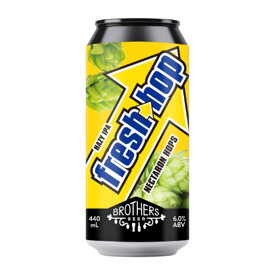 Picture of Brothers Beer Fresh Hop Hazy IPA Nectaron Hops Can 440ml