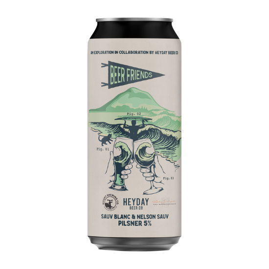 Picture of Heyday x Mount Brewing Sauv Blanc & Nelson Sauv Pilsner Can 440ml