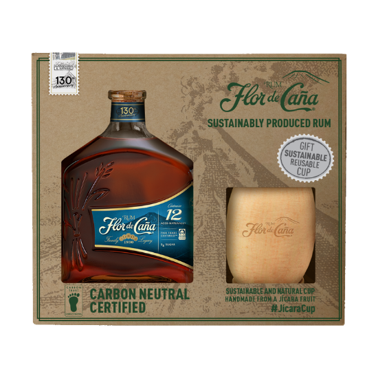 Picture of Flor de Caña Centenario 12 Rum & Jícara Cup Gift Pack 700ml
