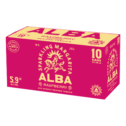 Picture of Alba Sparkling Margarita Raspberry 5.9% Cans 10x250ml