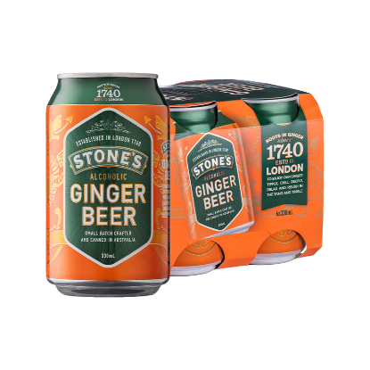 Picture of Stone's Alcoholic Ginger Beer 4% Cans 4x330ml