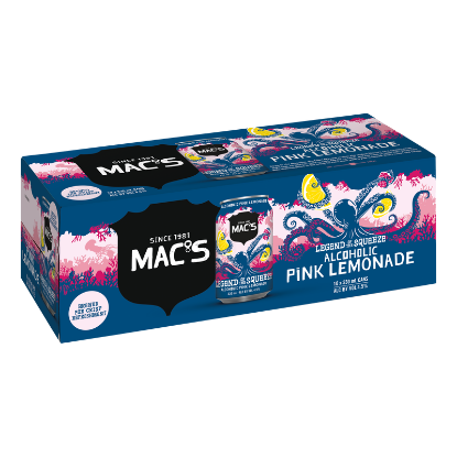 Picture of Mac's Legend of the Squeeze Alcoholic Pink Lemonade Cans 10x330ml