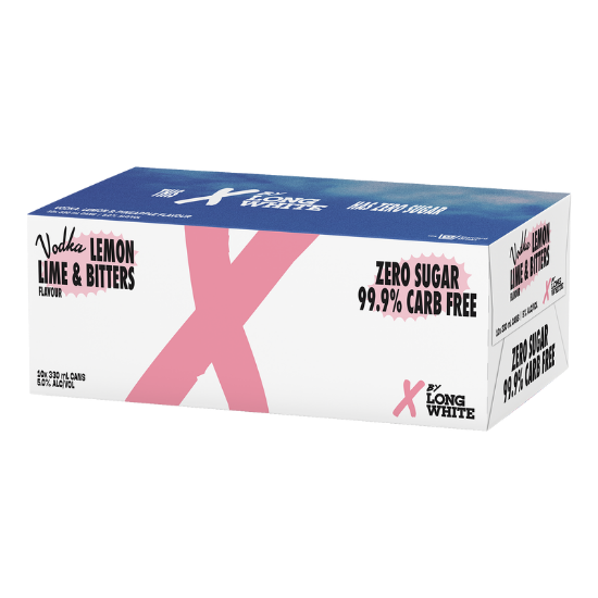 Picture of X by Long White Lemon Lime & Bitters 5% Cans 10x330ml
