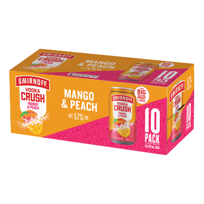 Picture of Smirnoff Crush Mango & Peach 5.7% Cans 10x330ml