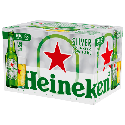 Picture of Heineken Silver Low Carb Bottles 24x330ml