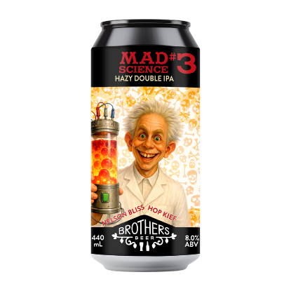 Picture of Brothers Beer Mad Science #3 Hazy Double IPA Can 440ml